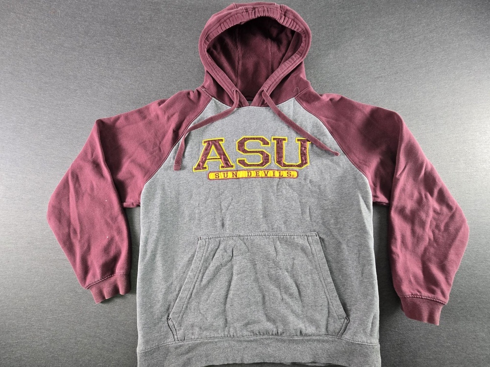 Arizona State Sun Devils Hoodie Sweatshirt Mens Large Gray NCAA Football